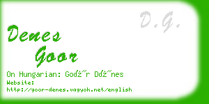 denes goor business card